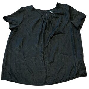 Mossimo Black Dressy Short Sleeve Blouse Size XXL
